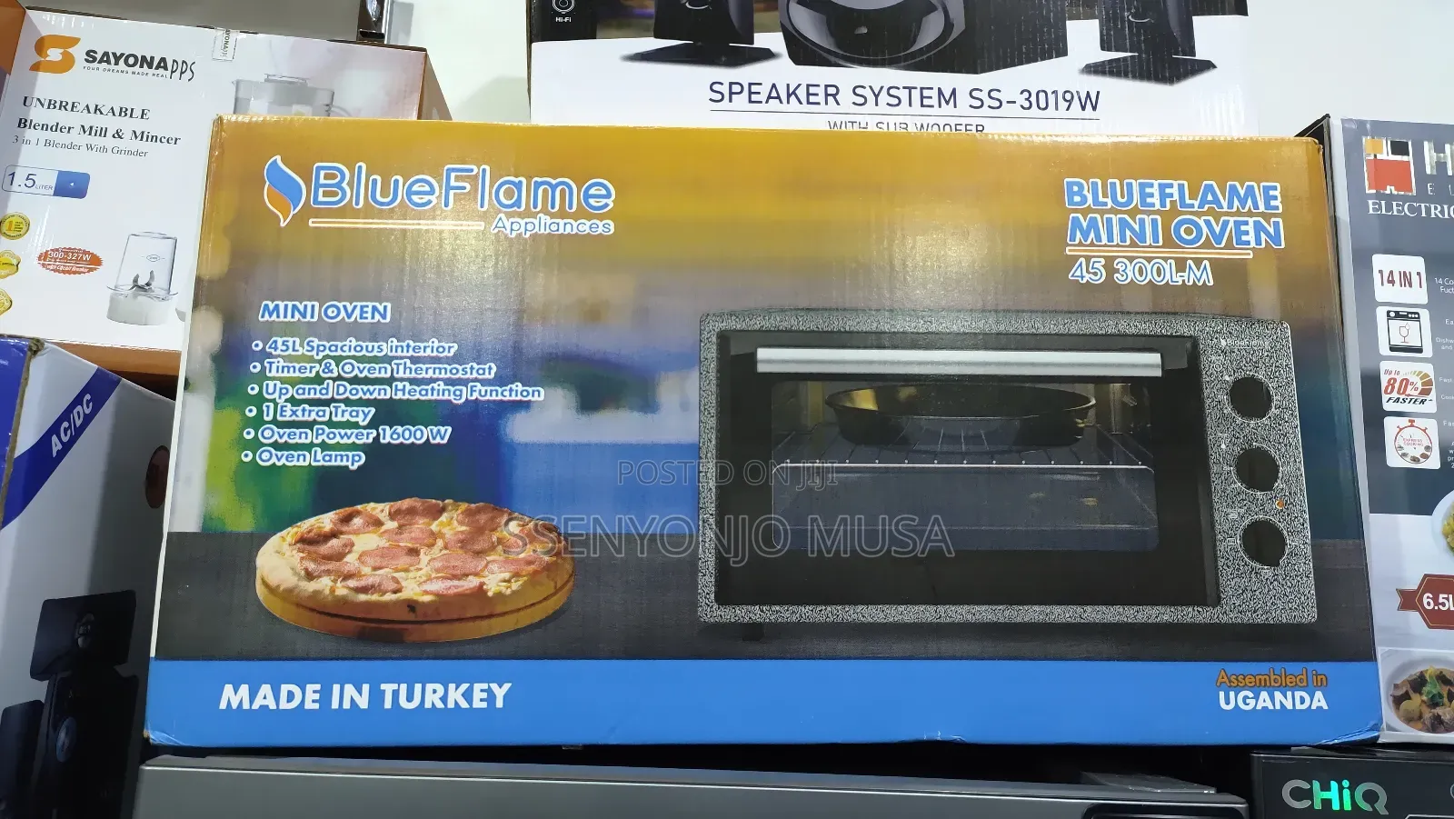 Blueflame Mini Oven - 45l, 1600w, Timer, Thermostat