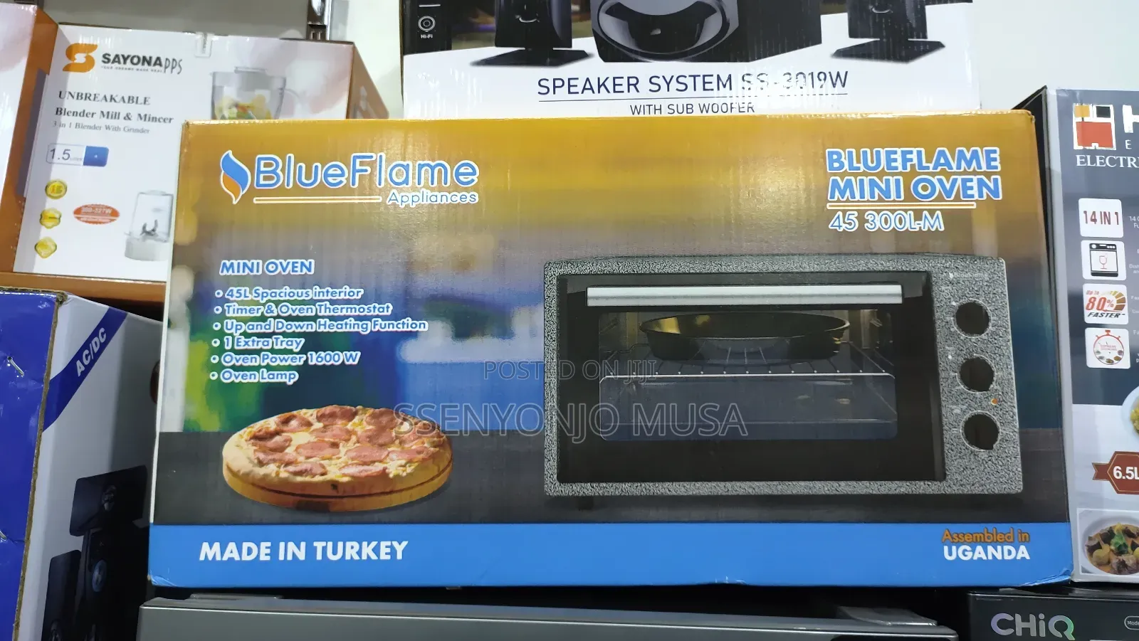 Blueflame Mini Oven - 45l, 1600w, Timer, Thermostat