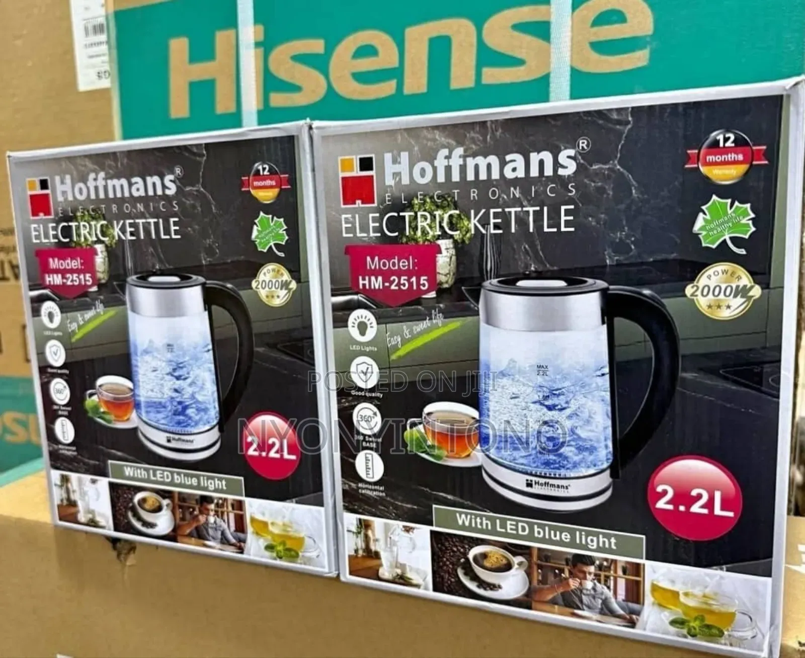 Hoffmans 2.2litres Automatic Glass Kettle