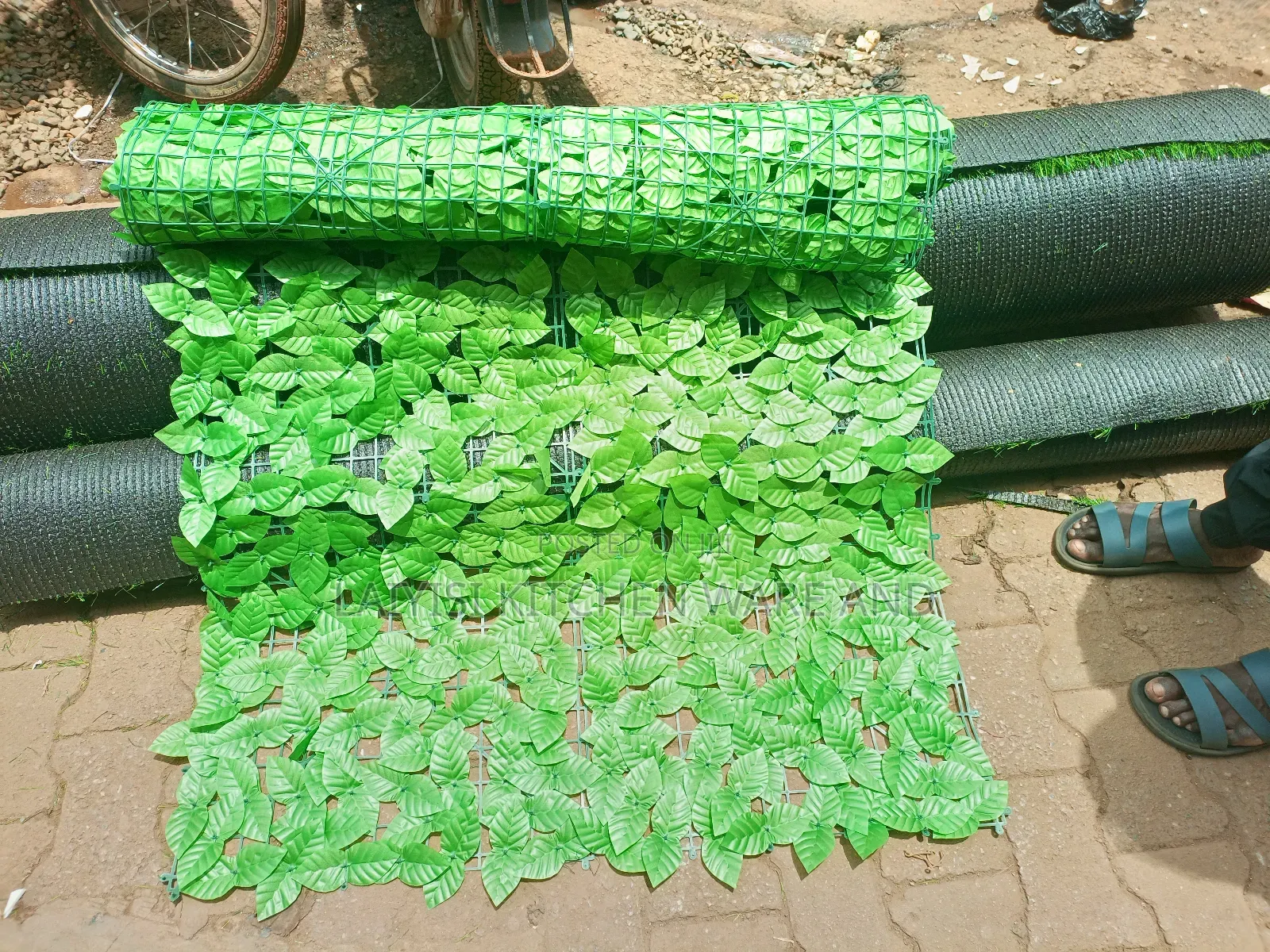 3metrelength 1metre Width Artificial Green Leaf Fence Roll