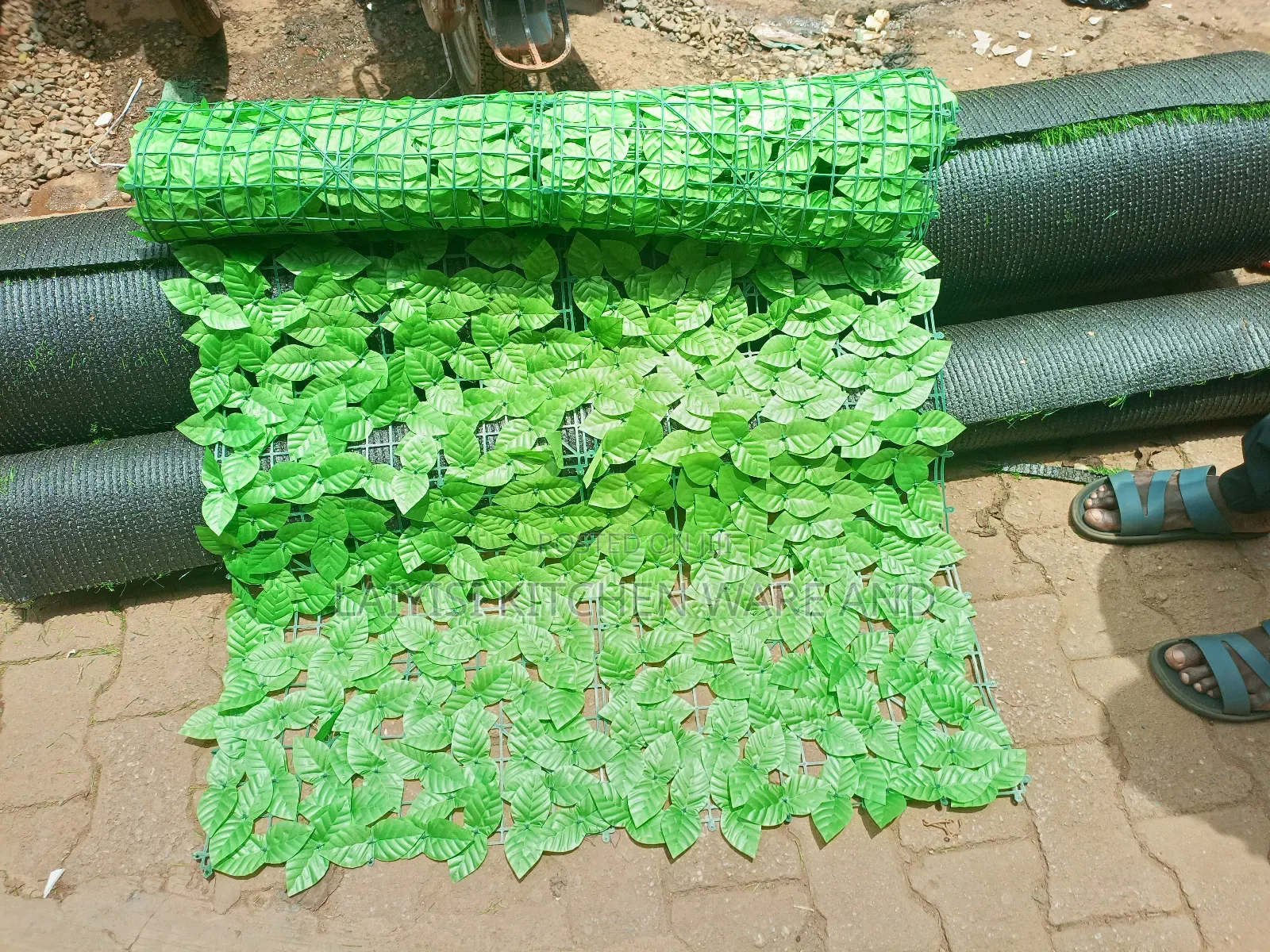 3metrelength 1metre Width Artificial Green Leaf Fence Roll