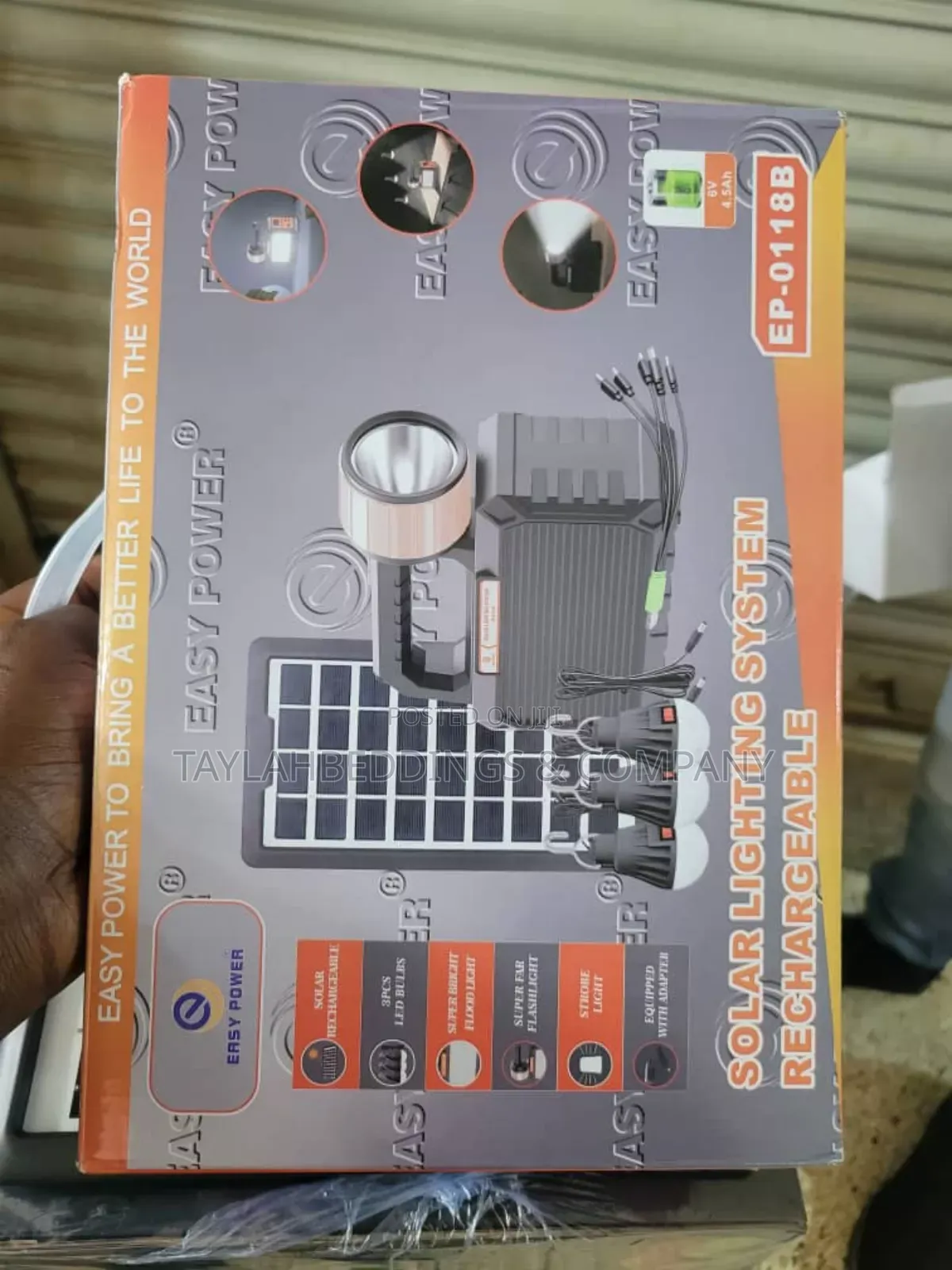 Mini Solar Lighting System With 4 Lights Solar Kit - Black