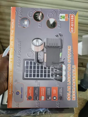 Mini Solar Lighting System With 4 Lights Solar Kit - Black