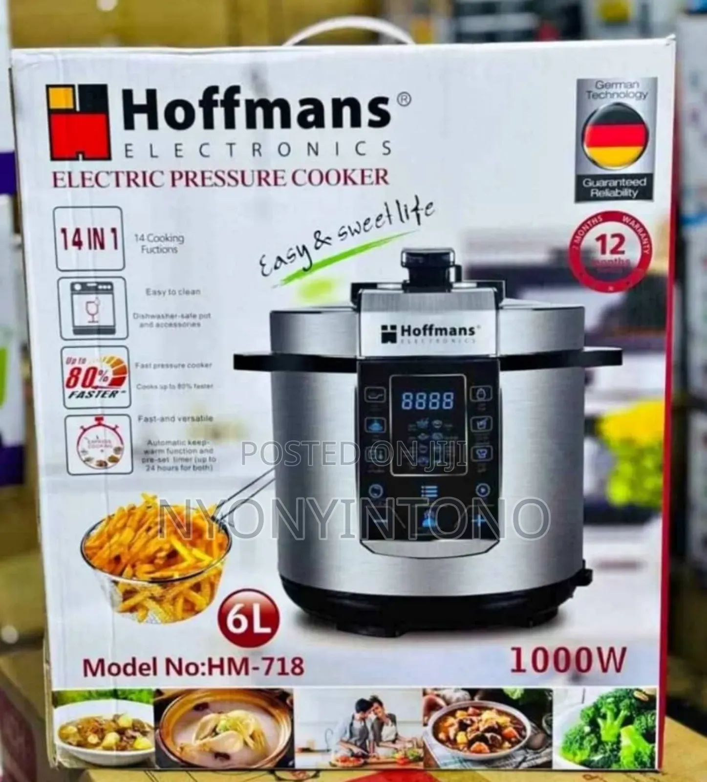Hoffmans 6litres Automatic Electric Pressure Cooker