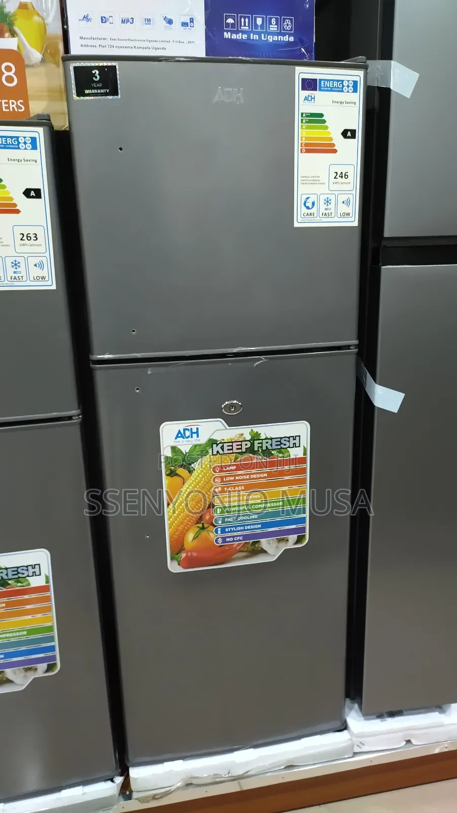Adh Fridge 158l Top Mount Freezer Double Door - Silver