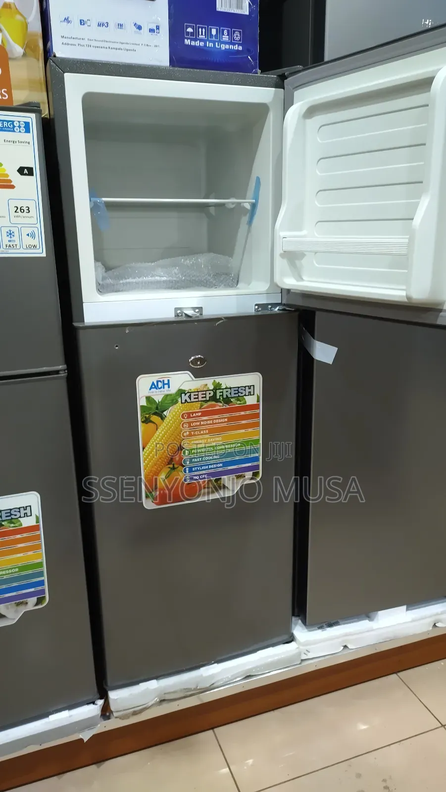 Adh Fridge 158l Top Mount Freezer Double Door - Silver