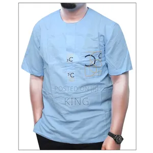 Plush Short Sleeved Kitengi African Wear Shirt