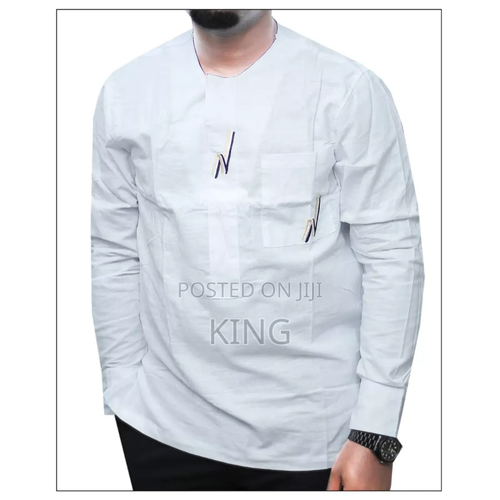 Embossed Kitengi African Wear Shirt