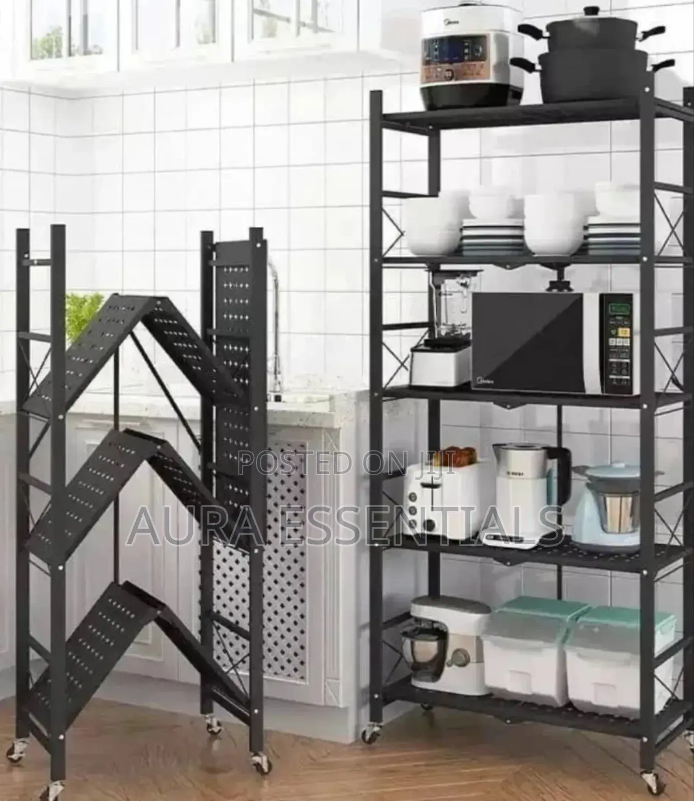 Foldable 4 Layers Kitchen Rack
