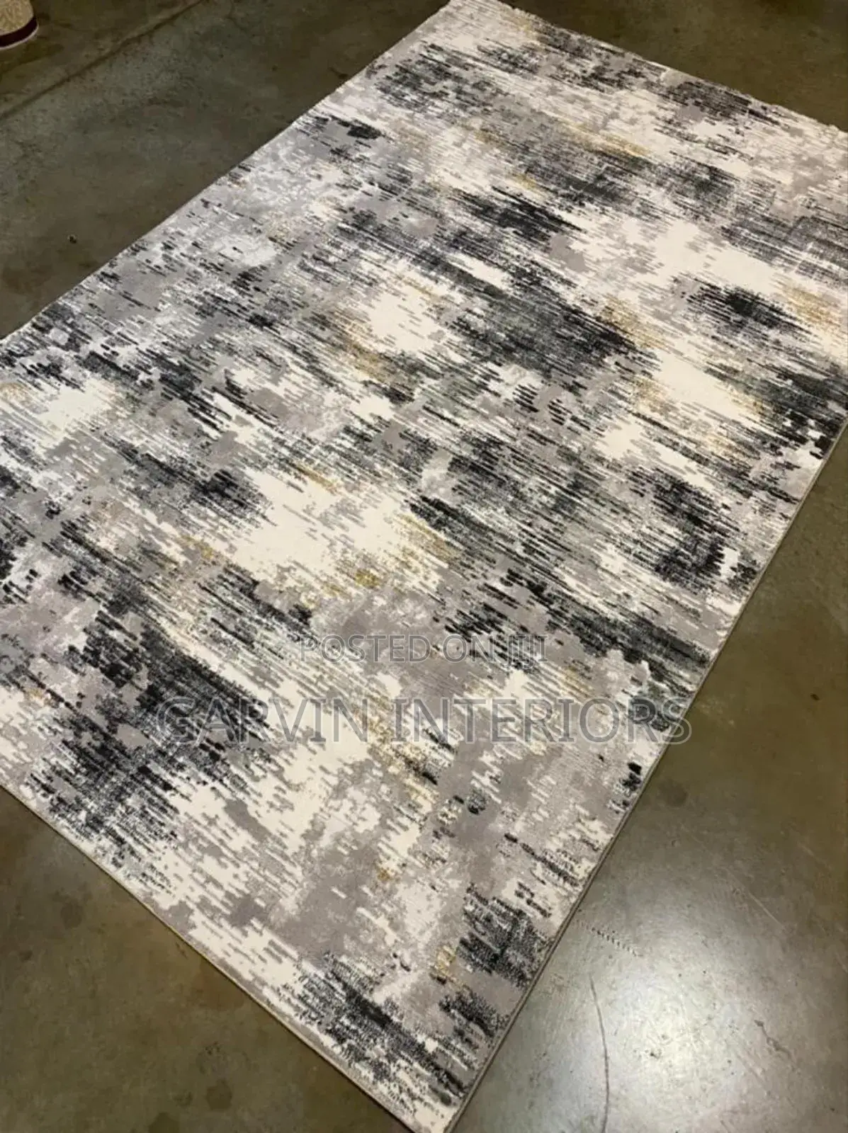 Crown Carpet Black and White