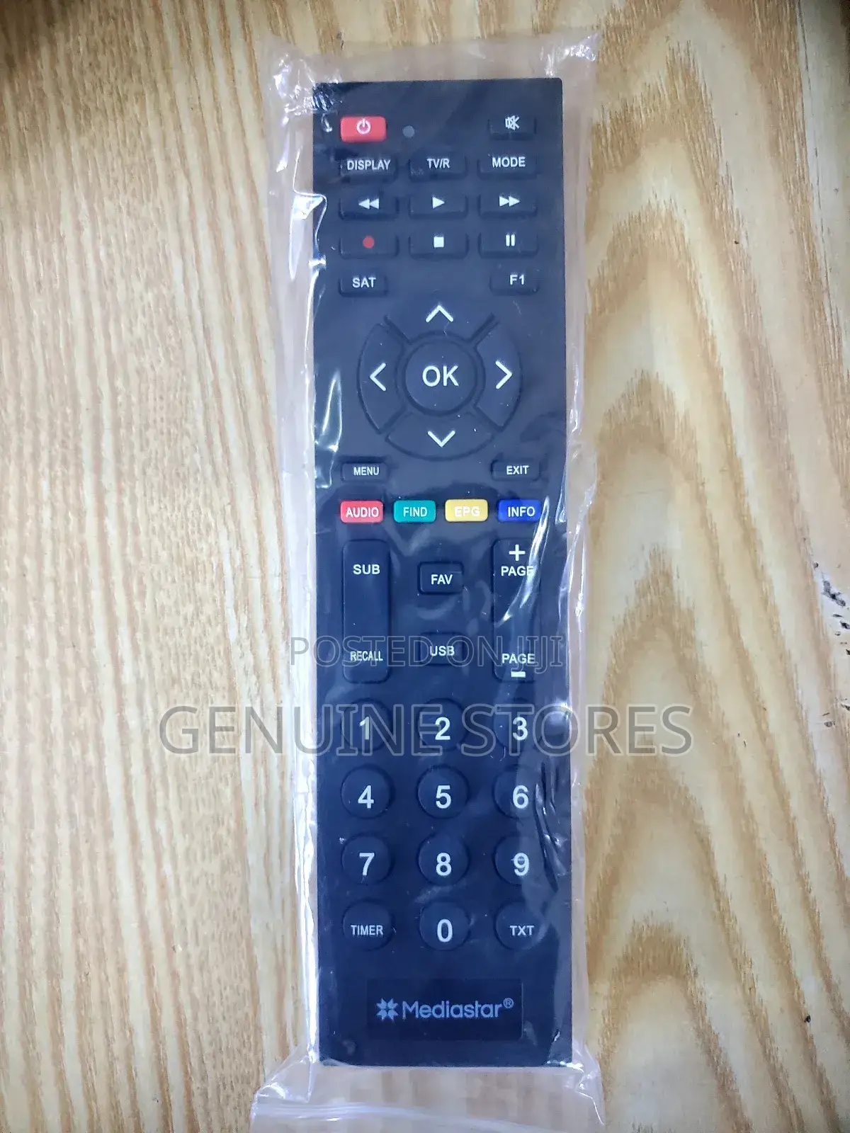 Mediastar Remote Control.