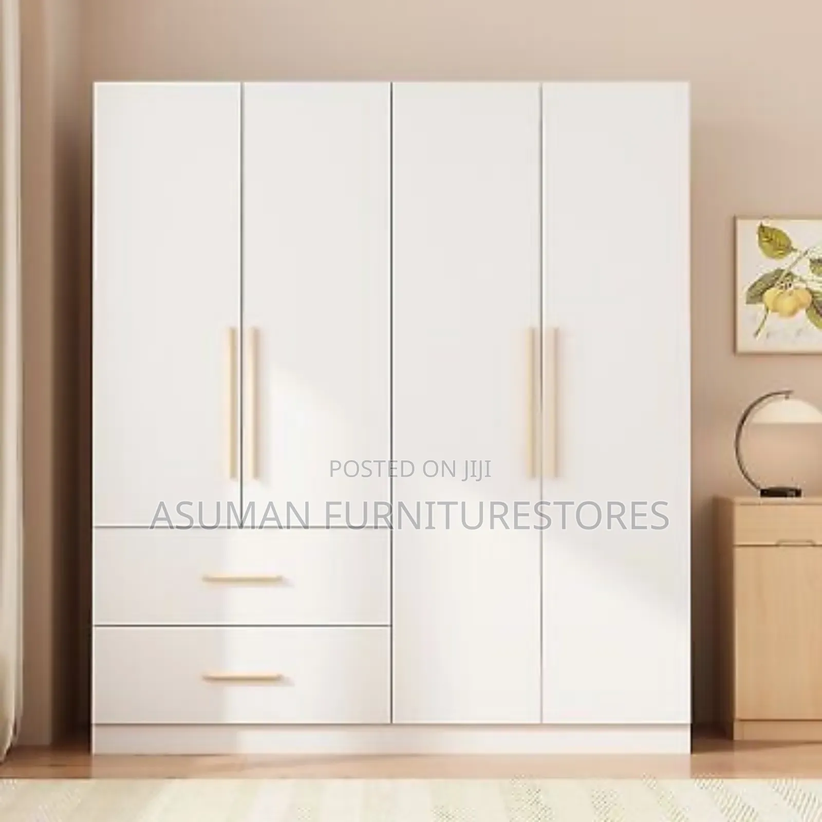 Movable Wardrobe in White Colour Call Us On