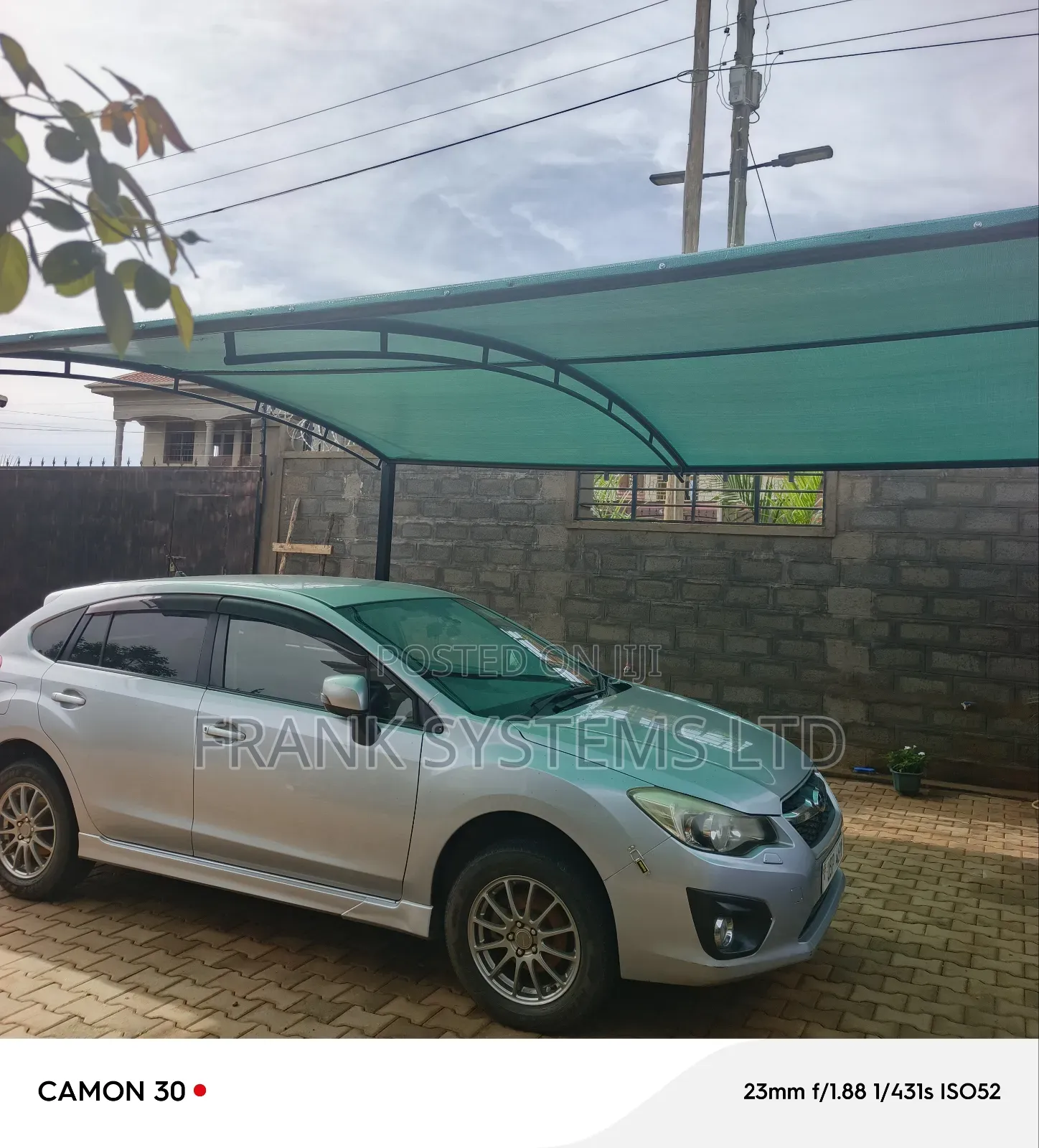 Carport Shade Installation