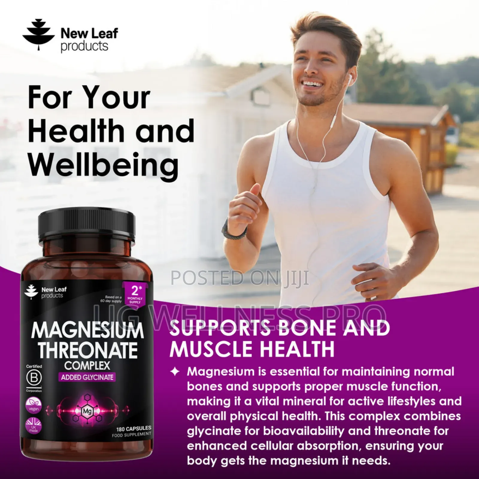 Magnesium Threonate Glycinate Complex Capsules 2 Month Suppl