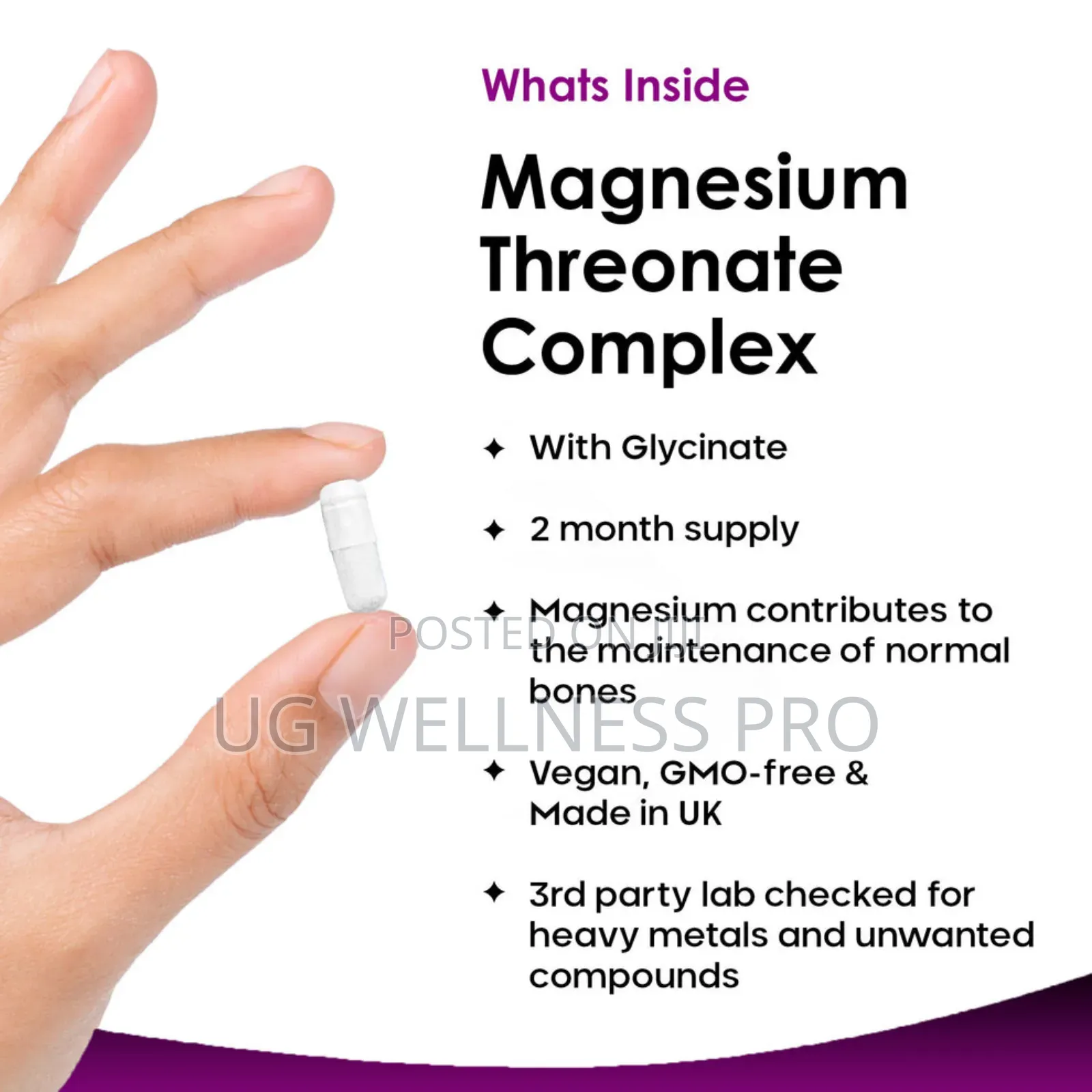 Magnesium Threonate Glycinate Complex Capsules 2 Month Suppl
