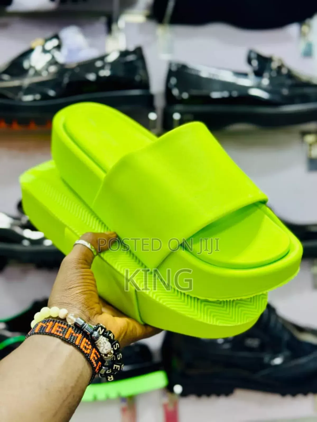 Green Y-3 Yamamoto Slide