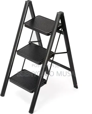 3-Step Folding Step Stool - Anti-Slip Pedal, Lightweight