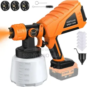 Cordless Paint Sprayer Gun - 20v Max, Portable Hvlp, 33.8