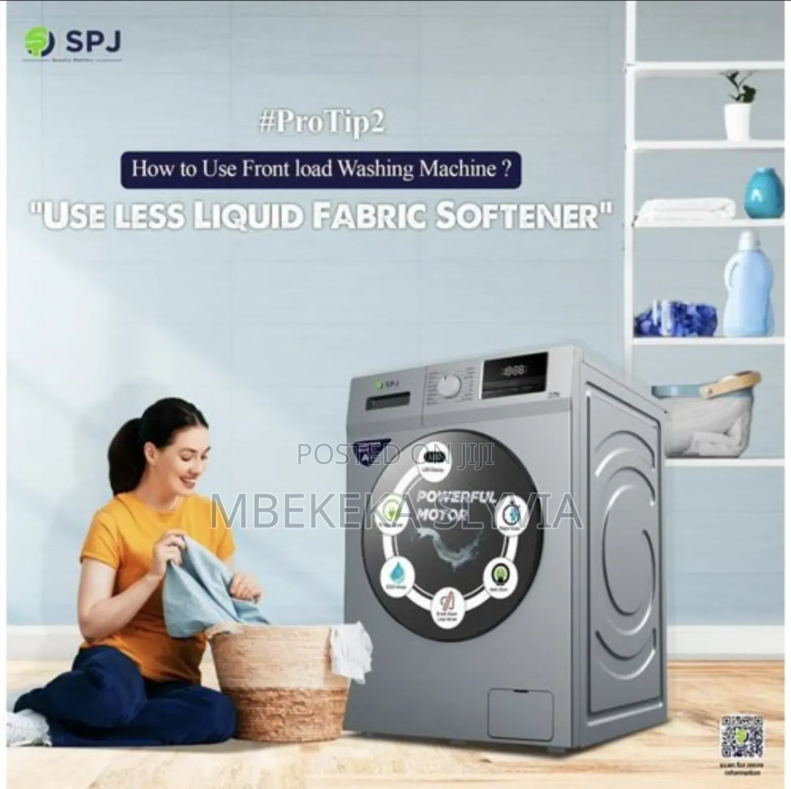 Washing Machine SPJ Frontloader /Automatic SPJ 10kg Machine
