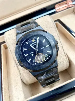 Black Patek Philippe Geneve Local Home Watch 