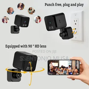 Smart Wifi Clock Spy Security Camera - 1080p, Two-Way Audio