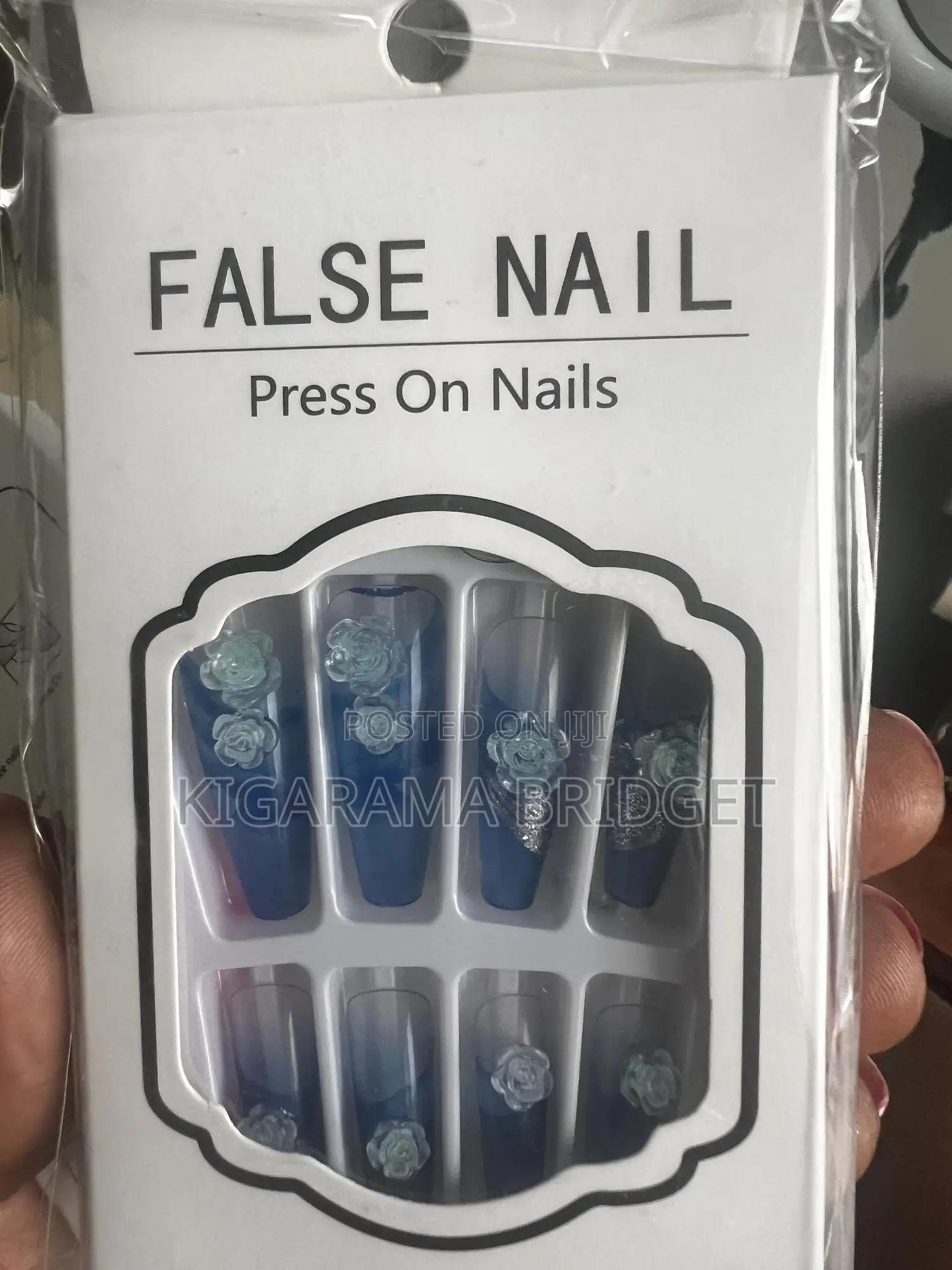Blue Press on Nails