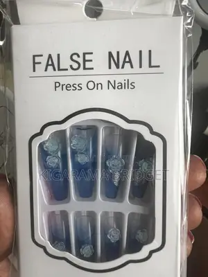 Blue Press on Nails