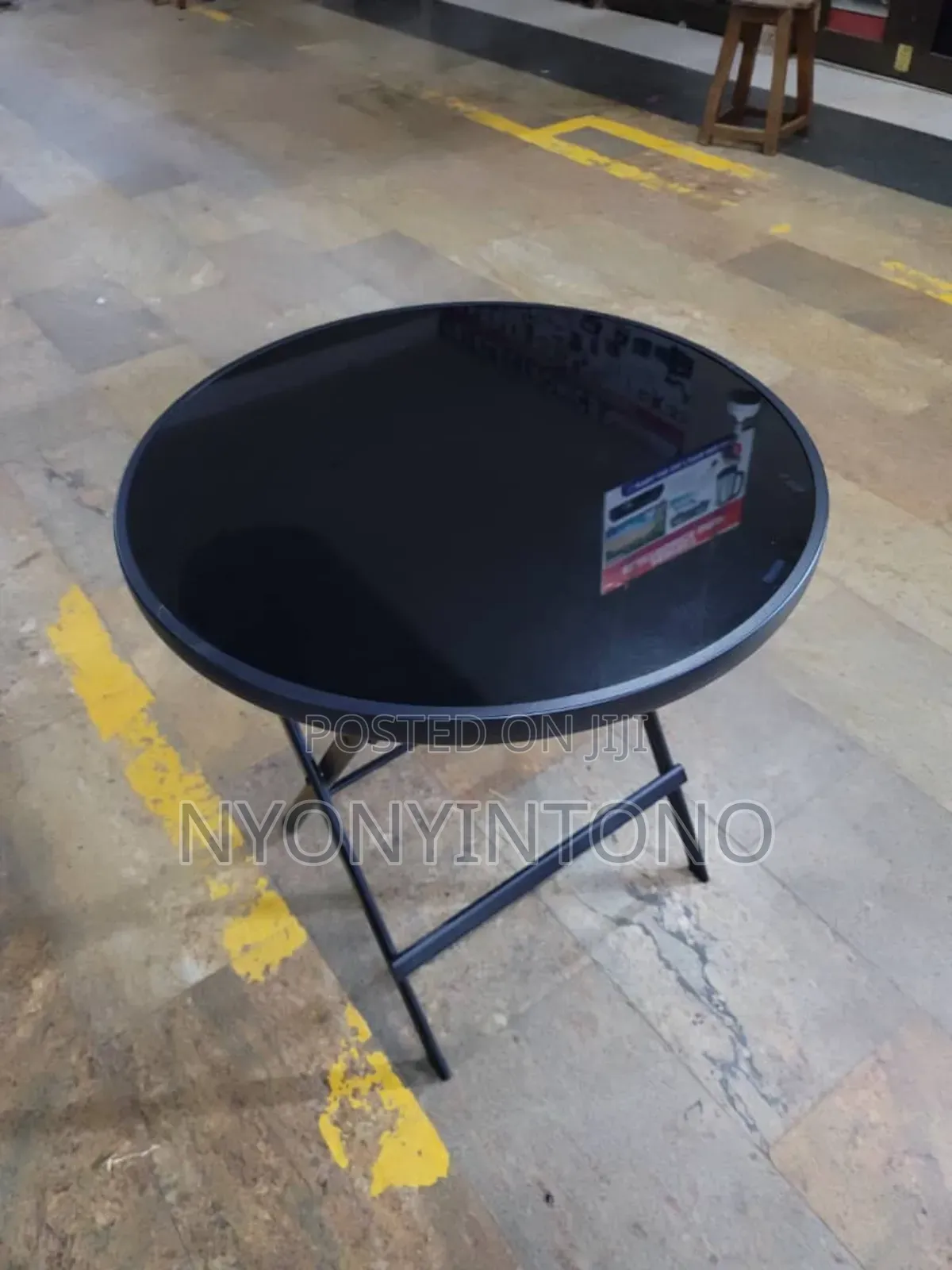 Unique Glass Reading Or Dinning Table With Metallic Frame