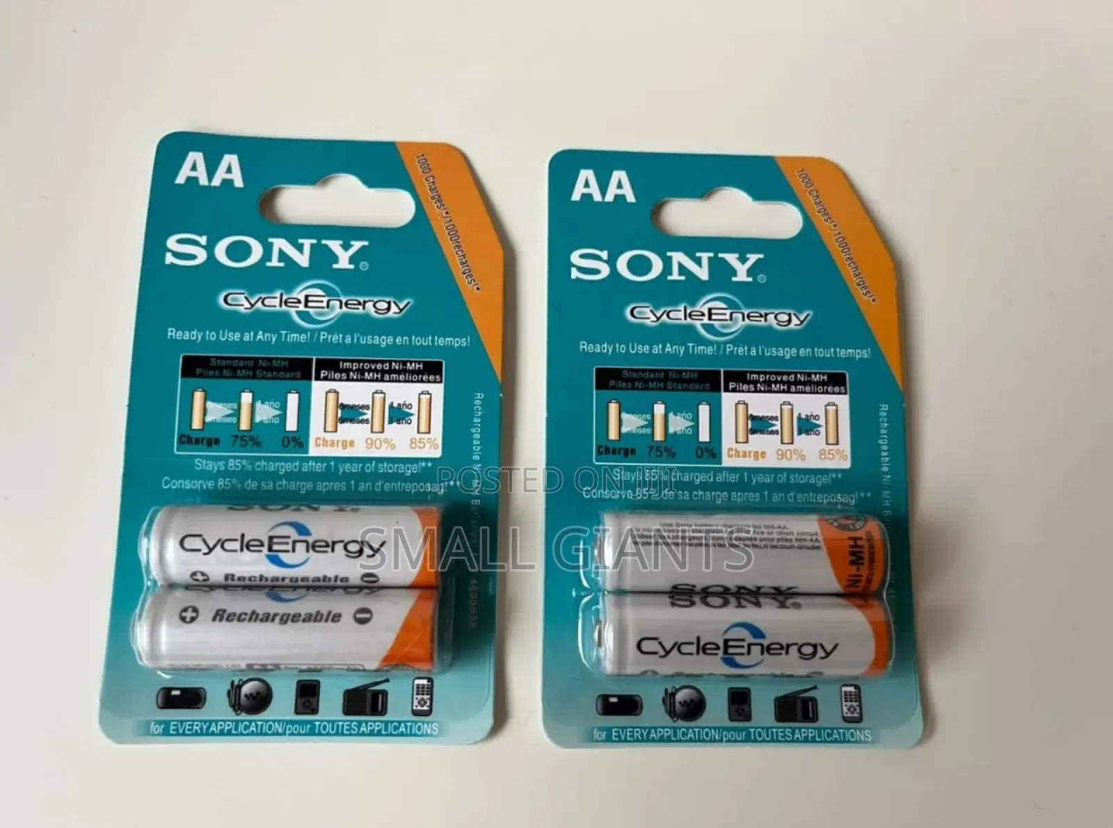 Sony Cycle Energy Aa Rechargeable Batteries