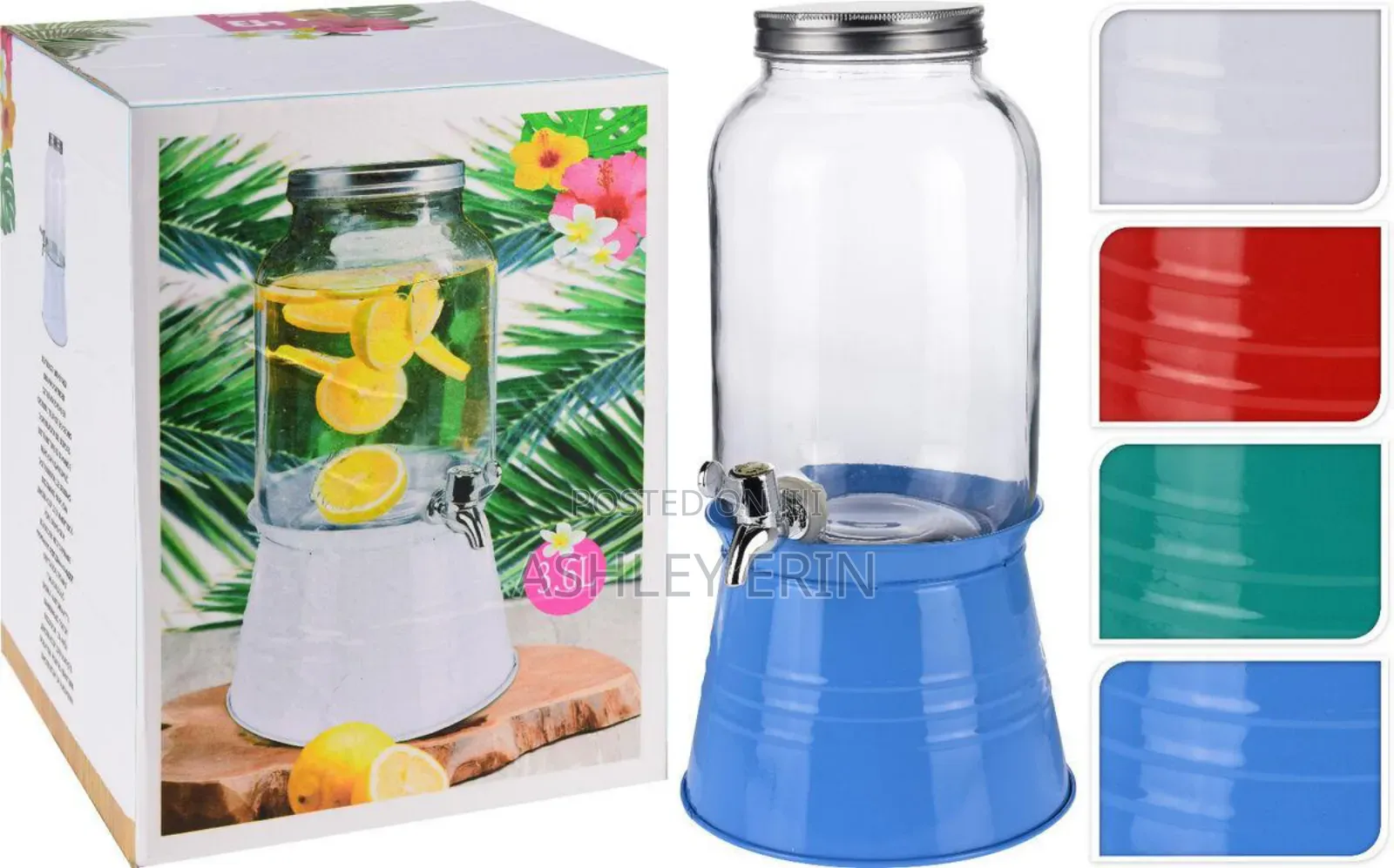 8litres Glass and Plastic Juice Despenser Jar
