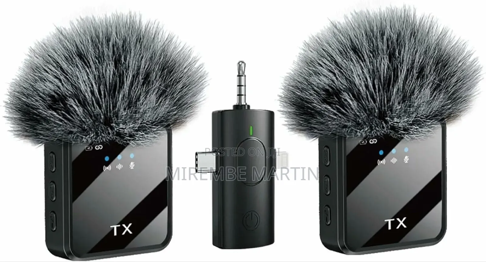3 in 1 Wireless Microphone for Android Wireless Lavalier Mic