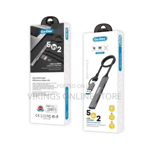 Go Des Gd-Uc707 Type-C Usb-a 5in2 Hub With Usb3.0 + Usb2.0