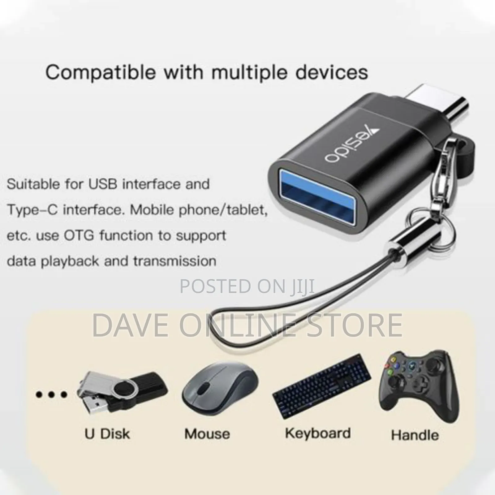 Gs06 Type-C to Usb 3.0 Otg Mini Connector Adapter Yesido