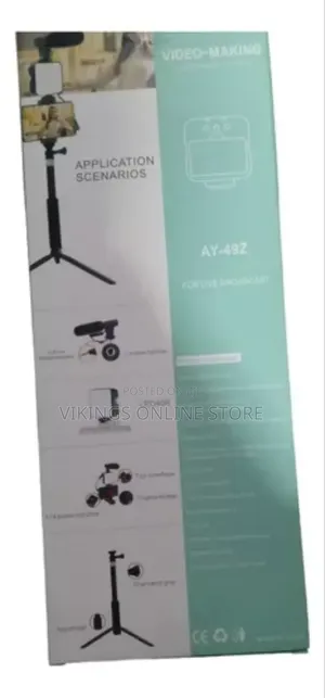 Ay49z Tripod + Light + Microphone