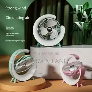 Portable Rechargeable Fan With Lights
