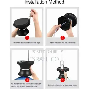Electric Water Bottle Pump Intelligent 5 Gears Stainless.
