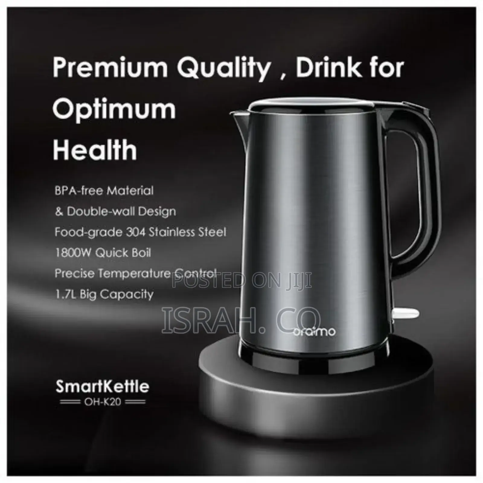 Oraimo Electric Stainless Steel Double-Wall Design Precise
