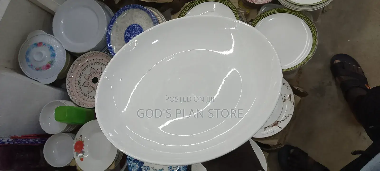 Big Size Ceramic Dinner Plates 12pcs