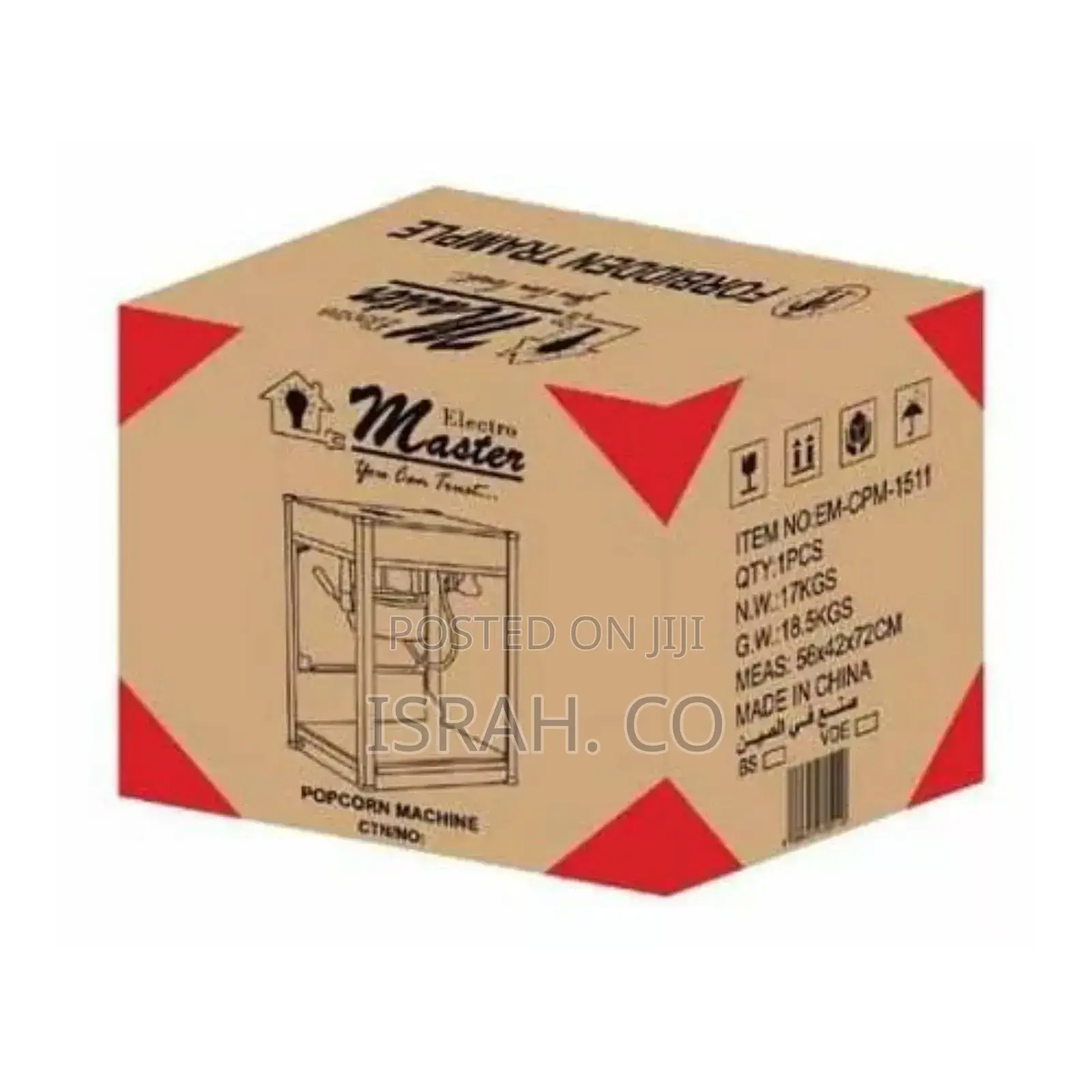 Electro Master Big Commercial Electric Popcorn Maker Machine