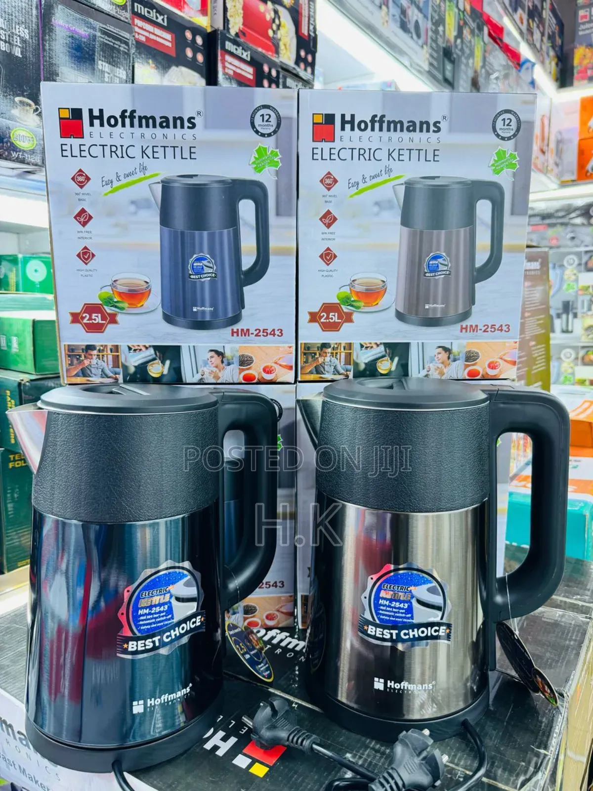 Hoffmans Electric Kettle Model Hm-2543, With a 2.5l Capacity