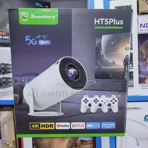 Smartbarry Ht5 Plus Wi-Fi Projector, Portable Smart Projecto