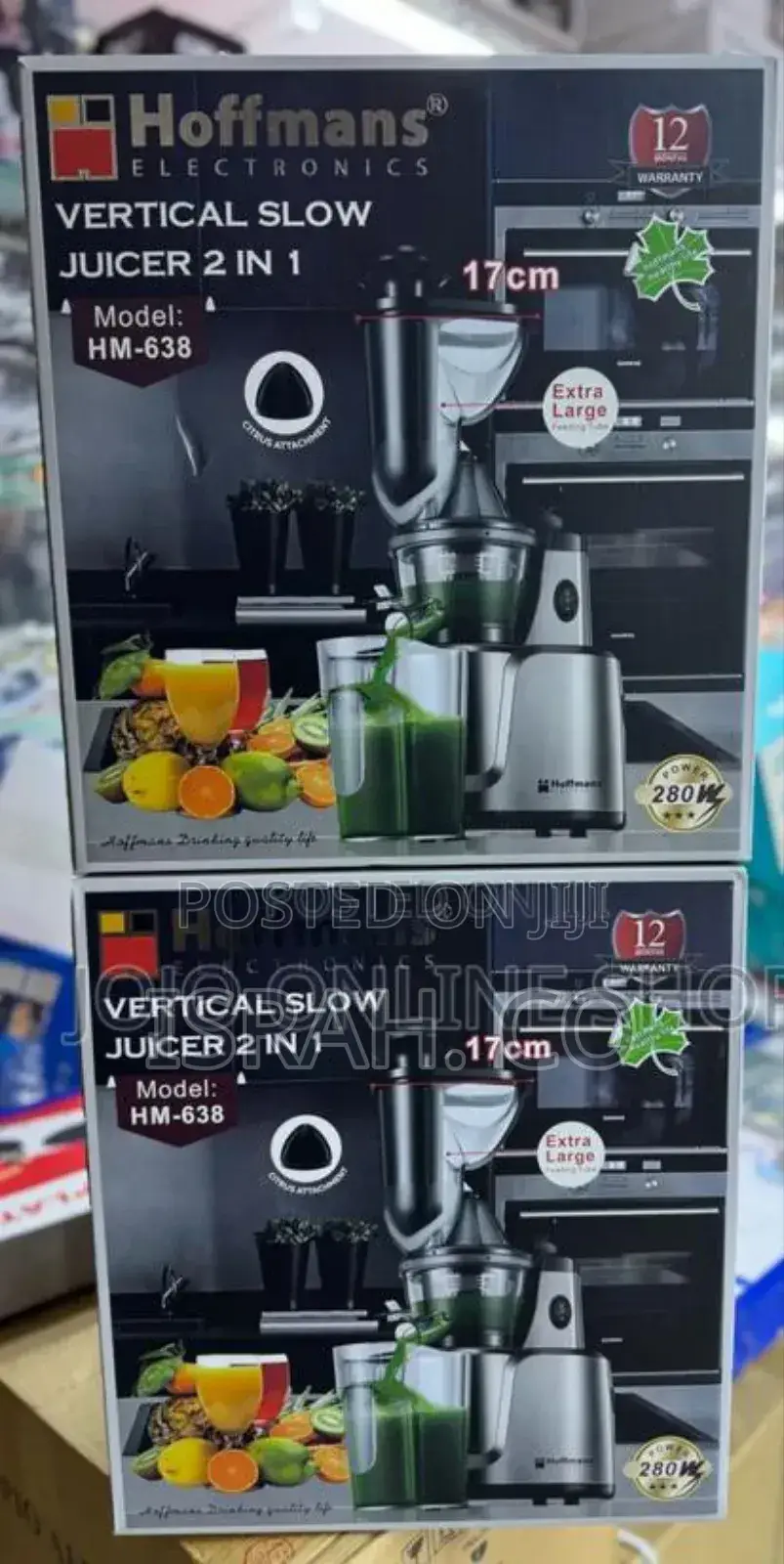 Hoffmans 2 in 1 Vertical Slow Juicer.