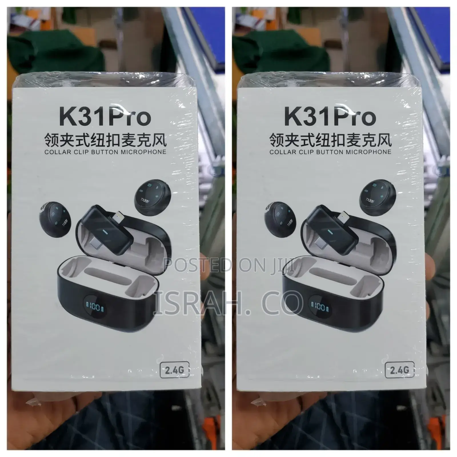  Pro Collar Clip Button Microphone,