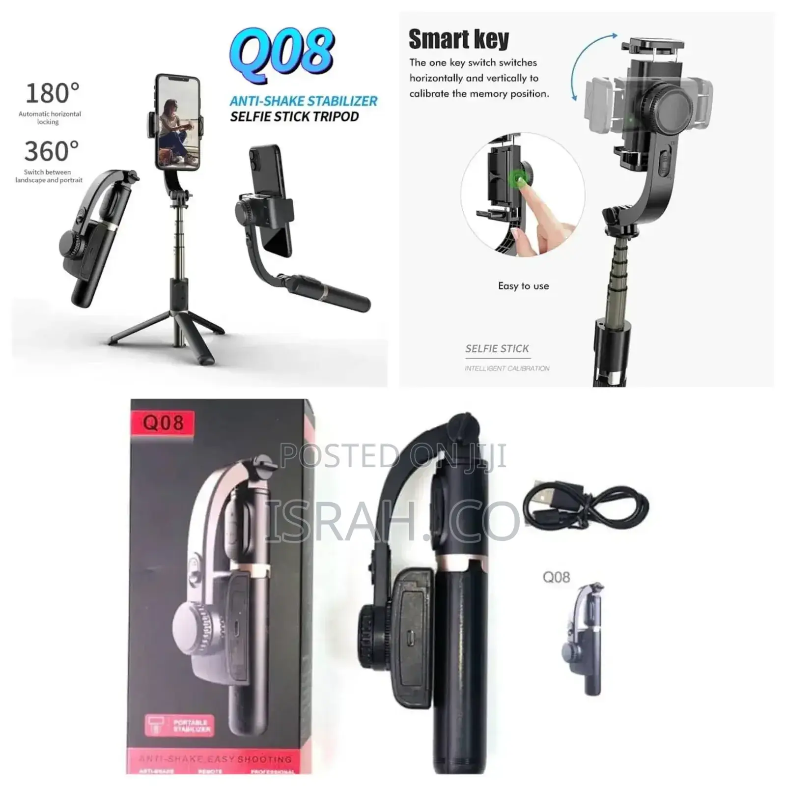 Q08 Gimbal Stabilizer, Which Is a 3-in-1 Device