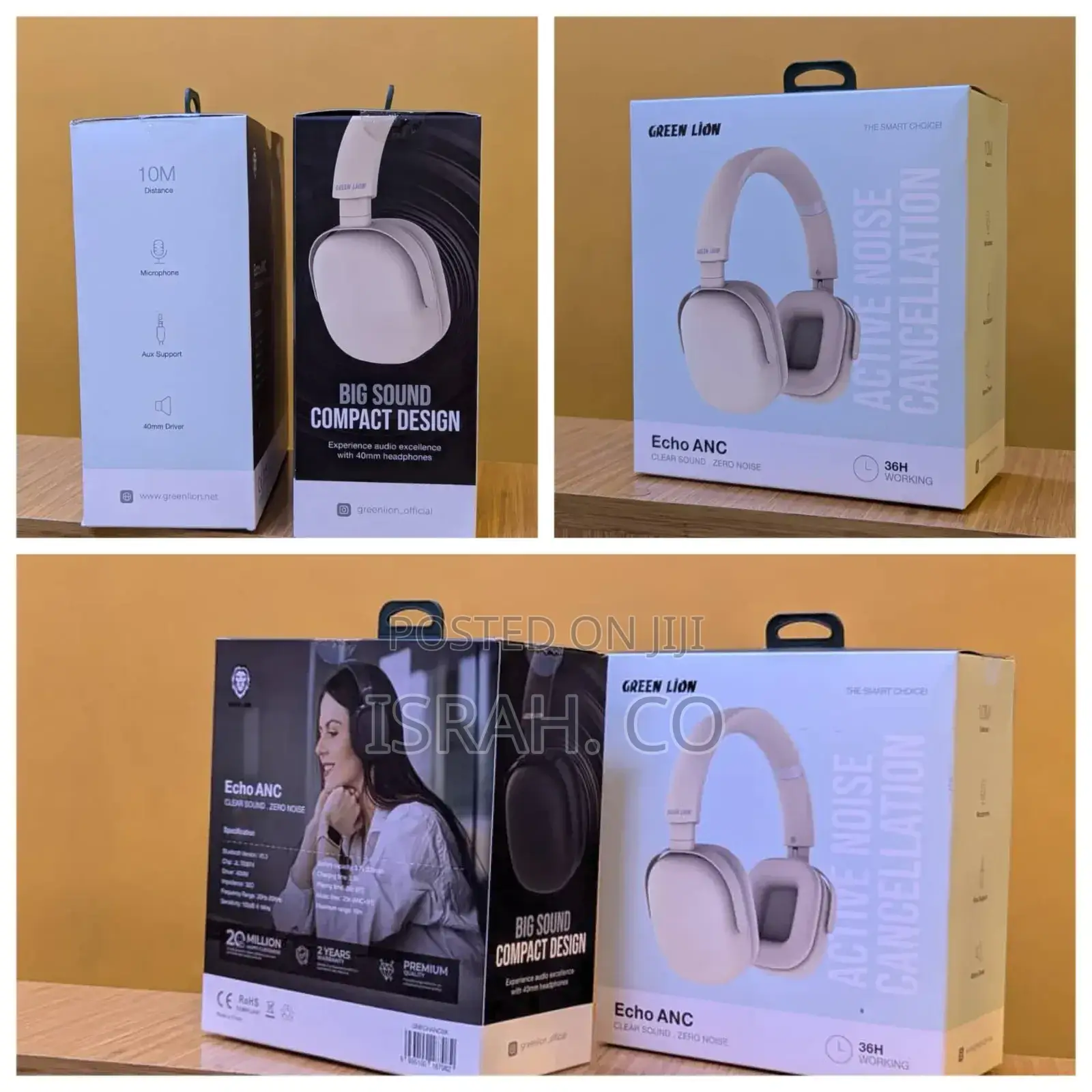 Green Lion Echo Anc" Wireless Headphones