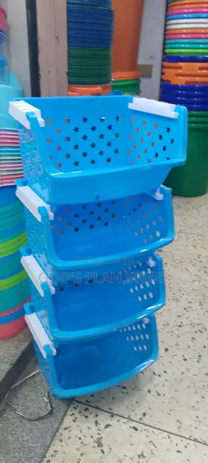Plastic Kitchen Rack Trolley 4 Layer