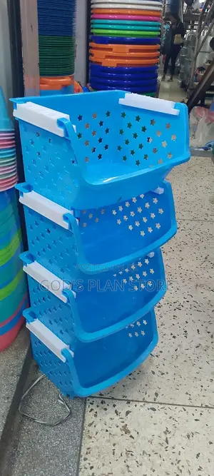 Plastic Kitchen Rack Trolley 4 Layer