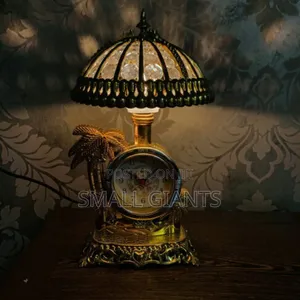 Classic Art Bedside Lamp With Alarm Clock