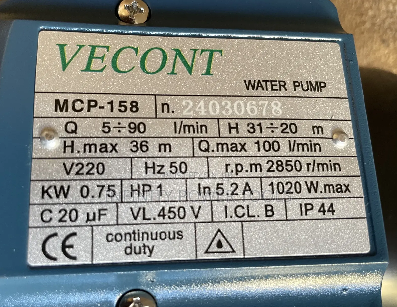 Surface Pump 36m(Vecont)