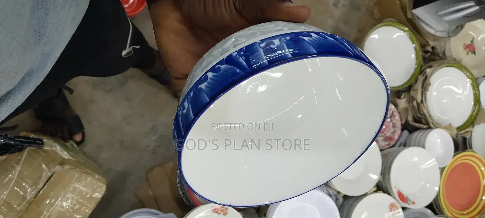 Ceramic Dinner Bowls 12pcs Blue